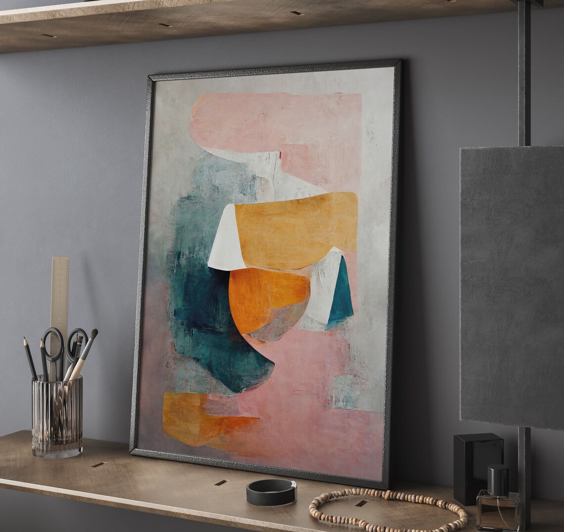 Abstract Oil Painting Art Print, Modern Decor