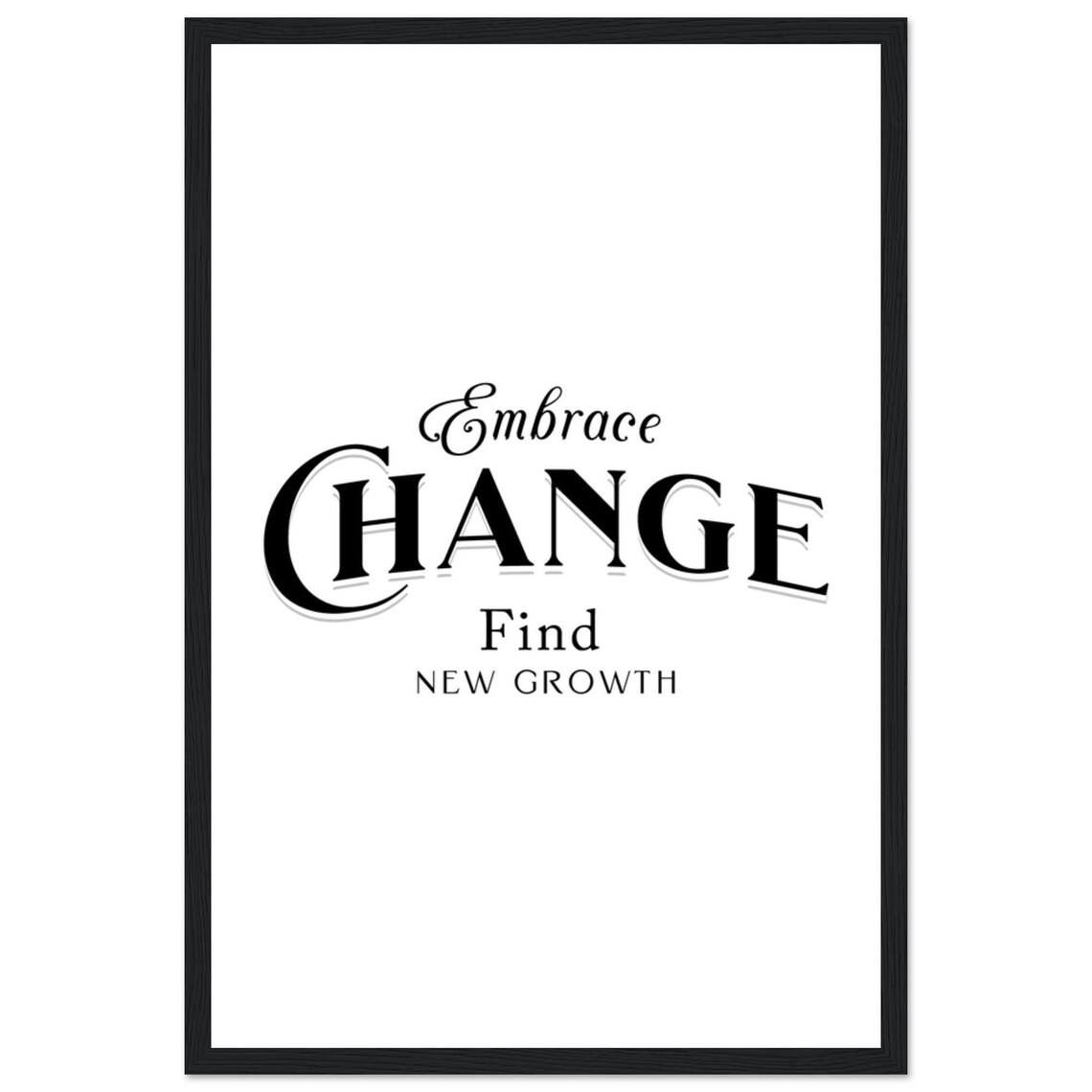 Embrace Change Find New Growth Elegant Script And Serif Quote Poster - Image 2