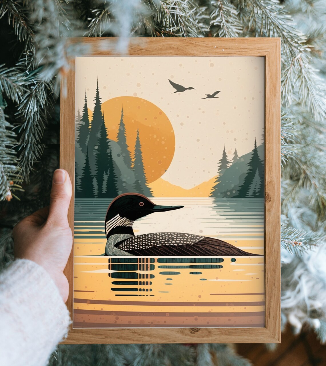 Vintage Loon Print, Minnesota Lake House Travel Poster - Image 4