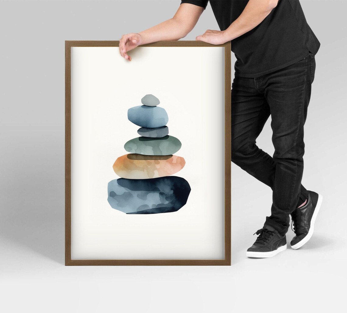 Lake Superior Stones Art Balance Print, Minnesota - Image 5