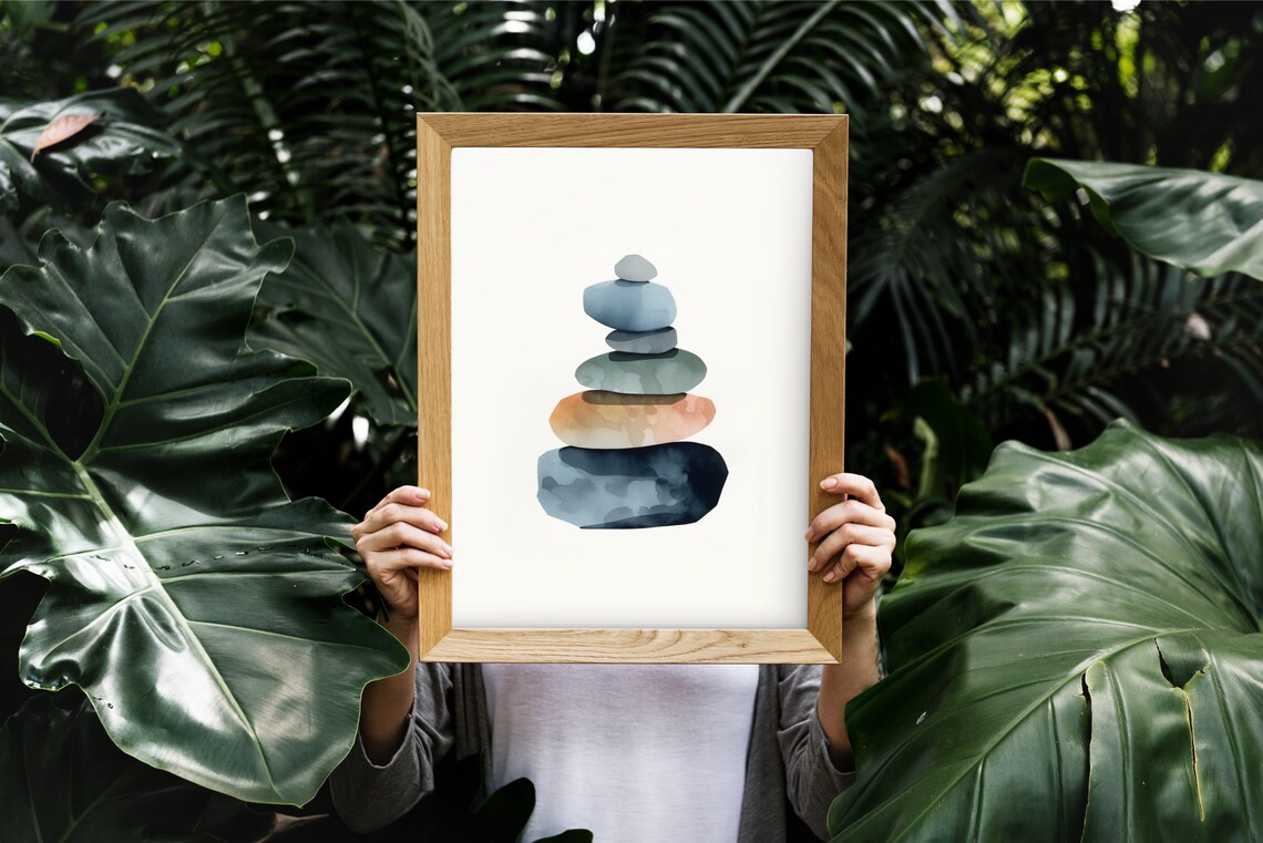 Lake Superior Stones Art Balance Print, Minnesota - Image 3