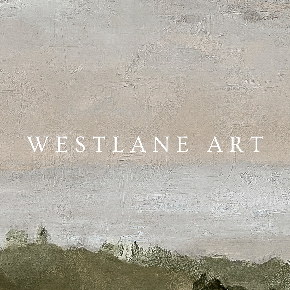 Coastal Landscape Painting Rolling Green Hills Cloudy Sky Art Poster - Image 2
