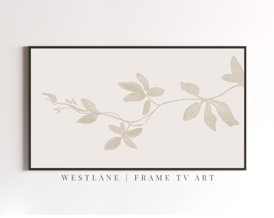 Neutral Farmhouse Botanical Vine Wall Art Print - Image 2