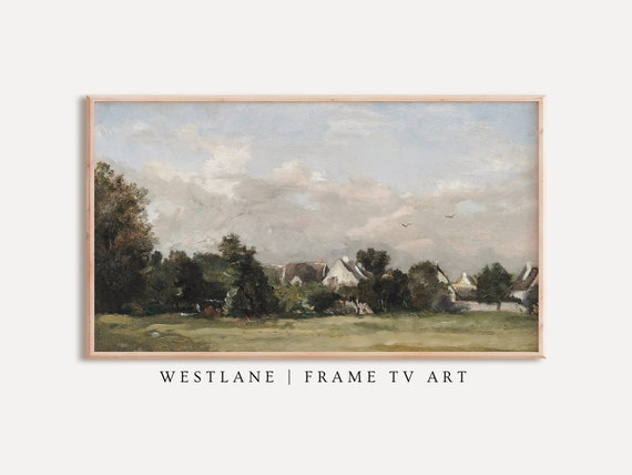 Country Landscape Frame Tv Art Farmhouse Painting Tv274