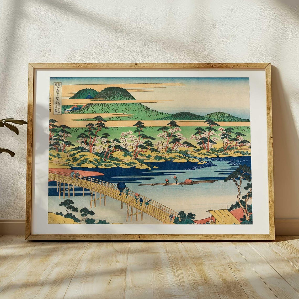 Katsushika Hokusai Print Togetsu Bridge At Arashiyama Japanese Ukiyo E Art Vintage Japan Wall Decor Woodblock Style Japandi Print