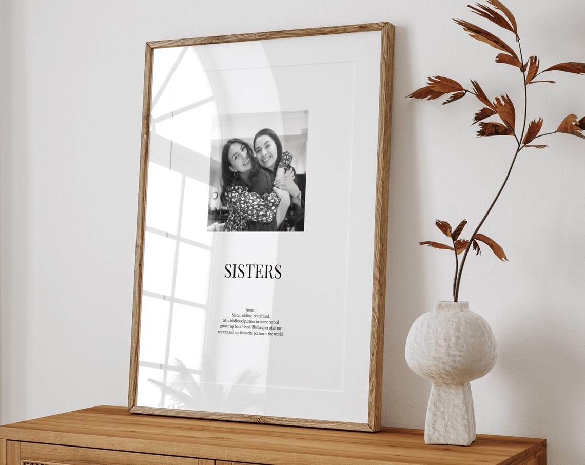 Personalised Sister Definition Art Print, Christmas Gift - Image 2