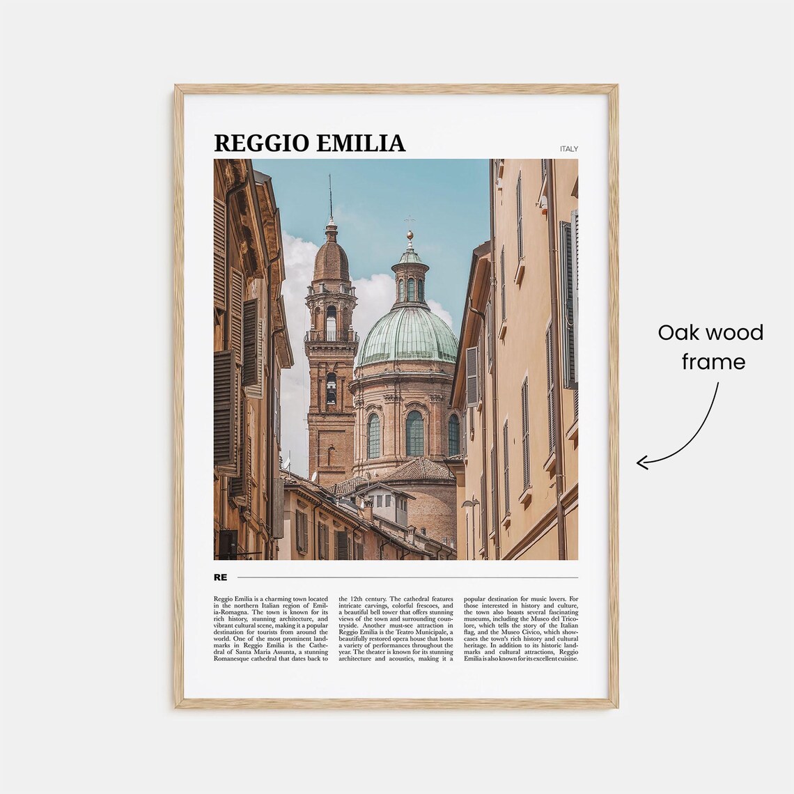 Reggio Emilia Vintage Travel Poster, Italy - Image 3