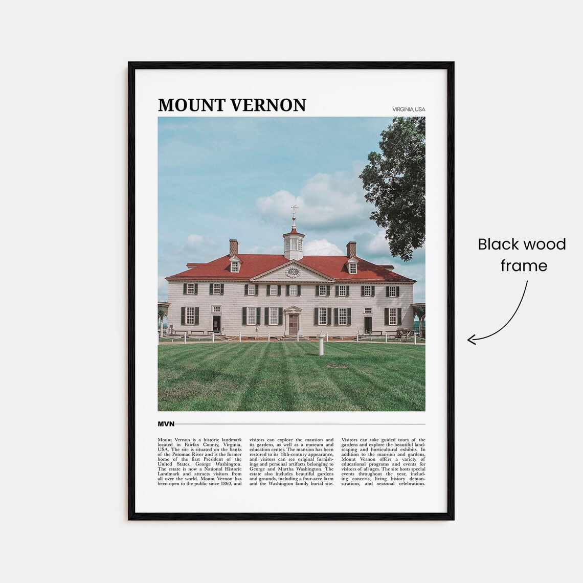 Mount Vernon Travel Poster, Virginia Wall Art Print - Image 2