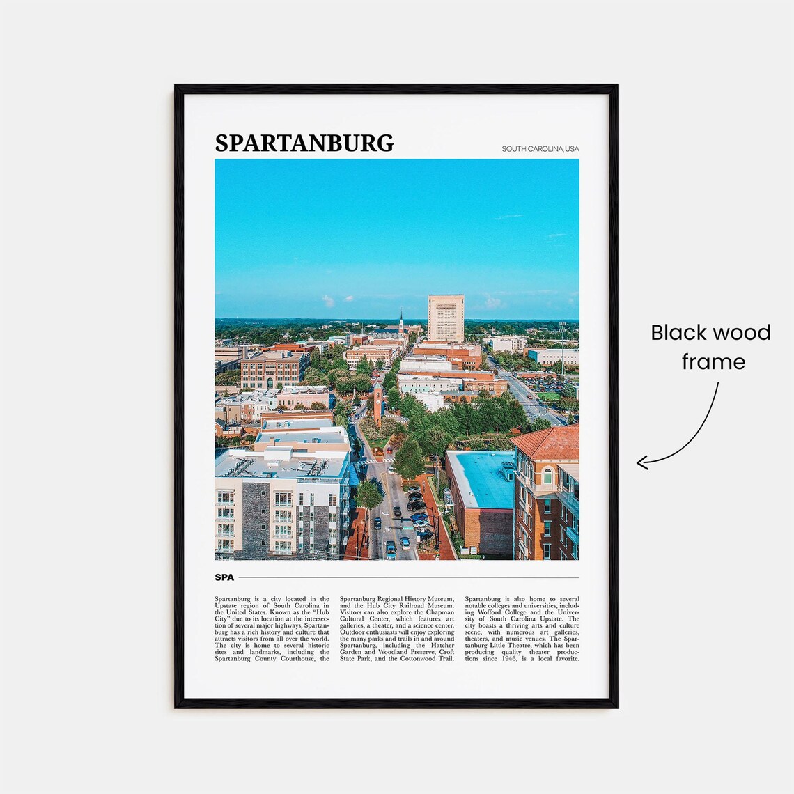 Spartanburg Travel Poster, South Carolina Travel Print - Image 2