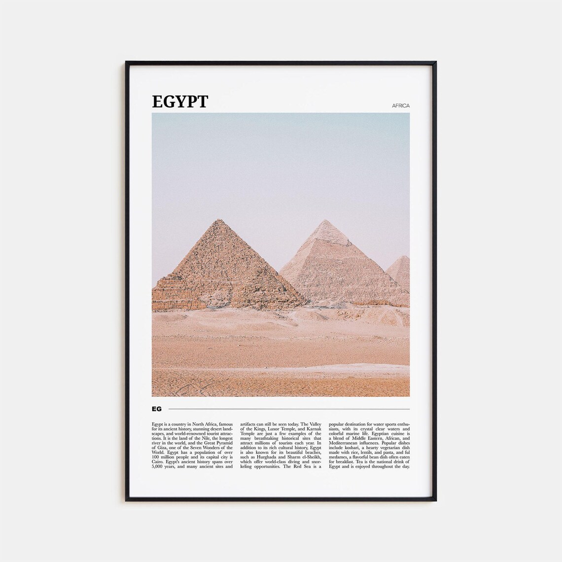 Egypt Travel Poster, Africa Wall Art Print