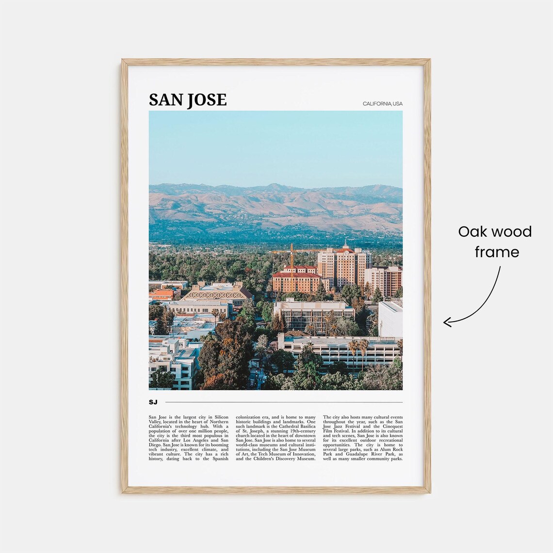 San Jose Travel Poster, California Wall Art Print - Image 3