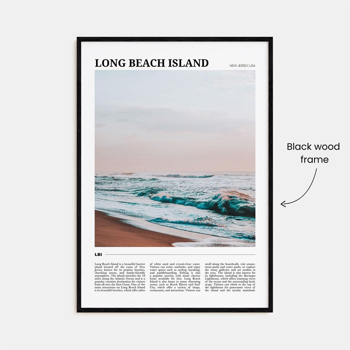 Long Beach Island Travel Poster, New Jersey Wall Art - Image 2