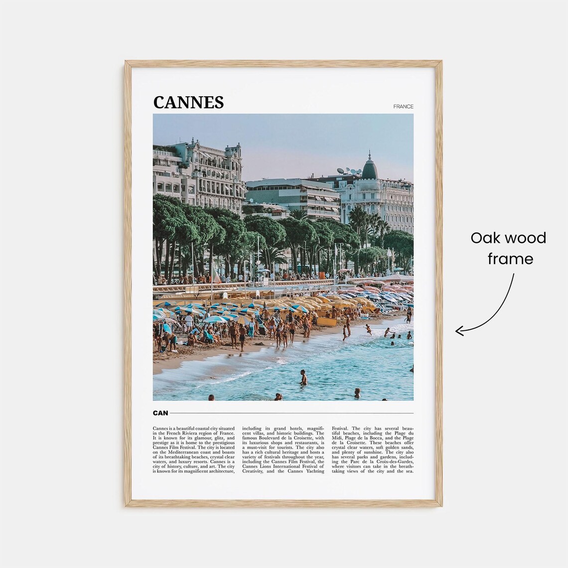 Cannes Travel Poster, France City Wall Art - Image 3
