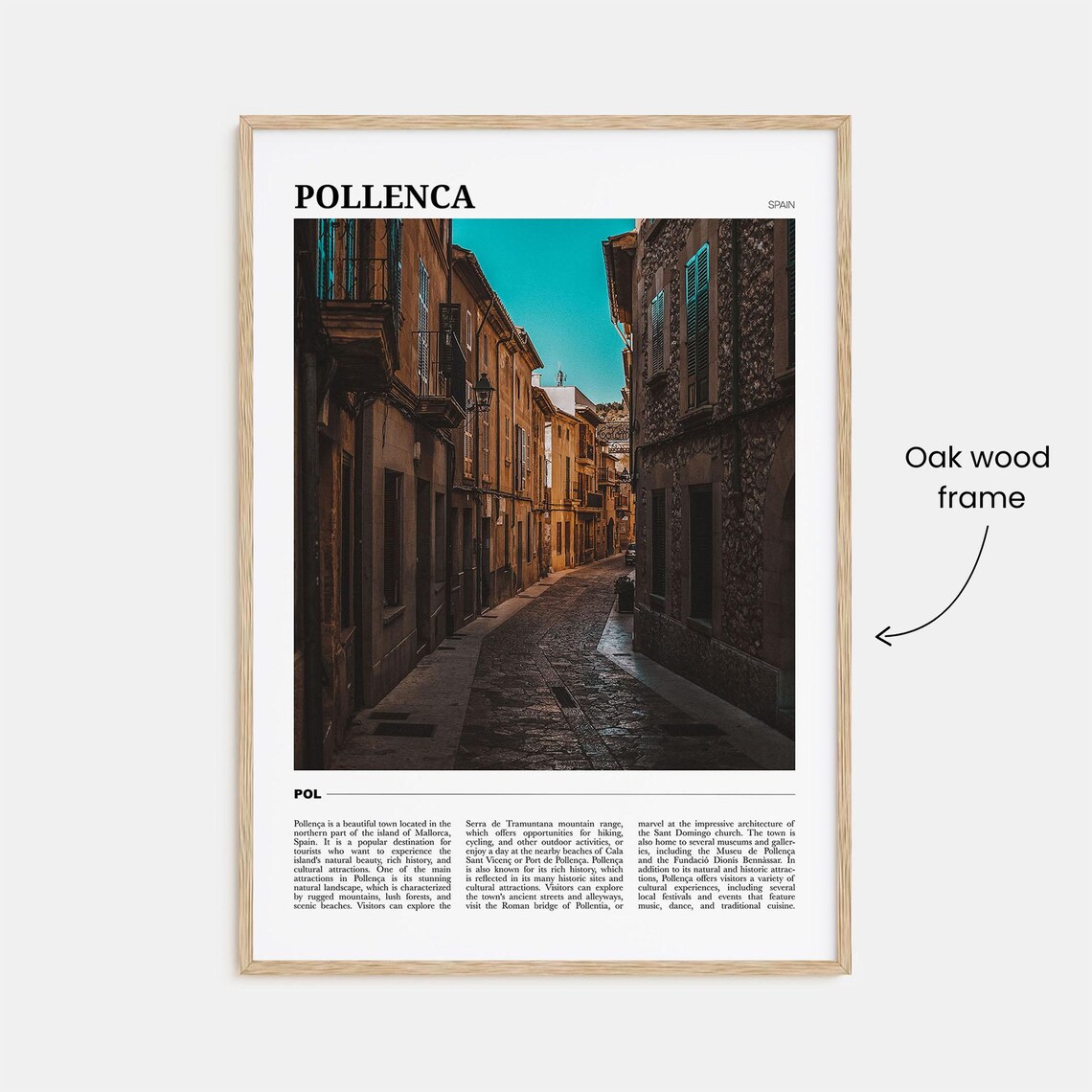Pollenca Travel Poster, Spain Wall Art Print - Image 3