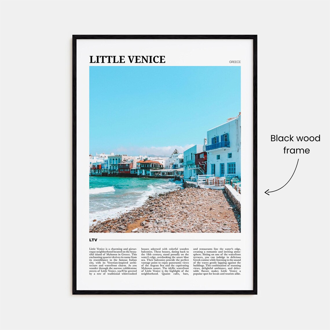 Little Venice Mykonos Greece Waterfront Travel Photography Poster - Image 2