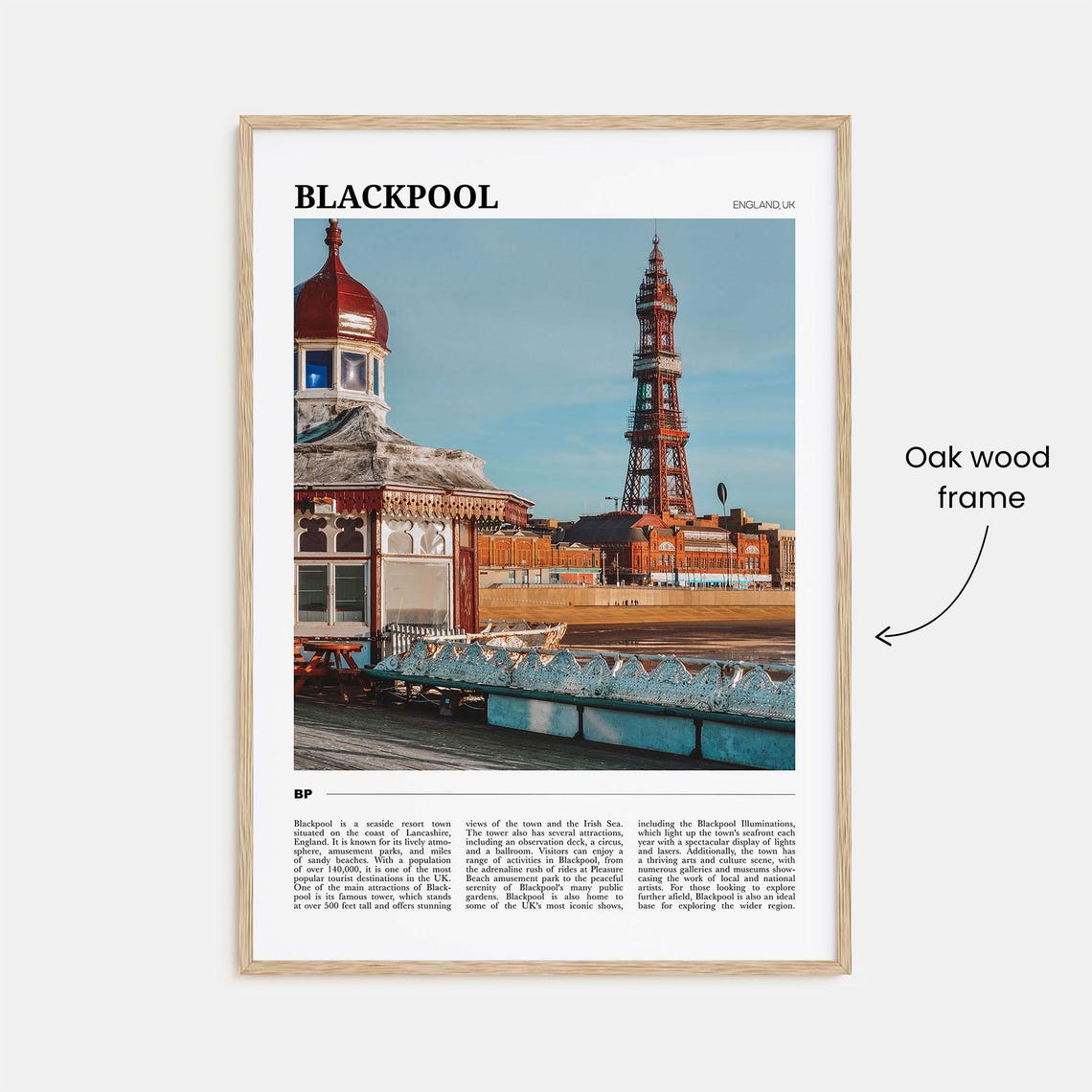 Blackpool England Grand Lancashire Seaside Tower Pier Poster - Image 3
