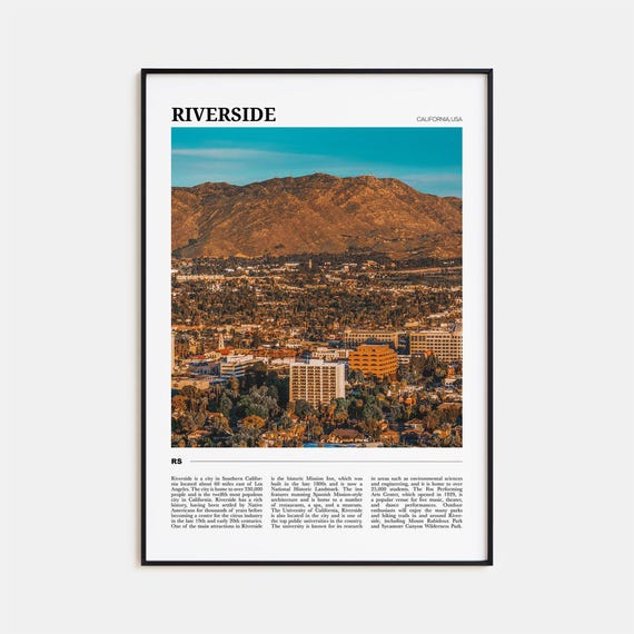 Riverside Travel Poster, California Wall Art Print