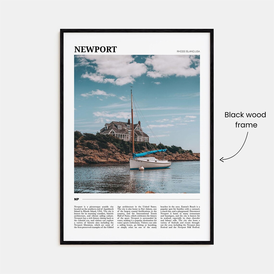 Newport Travel Poster, Rhode Island Travel Poster - Image 2