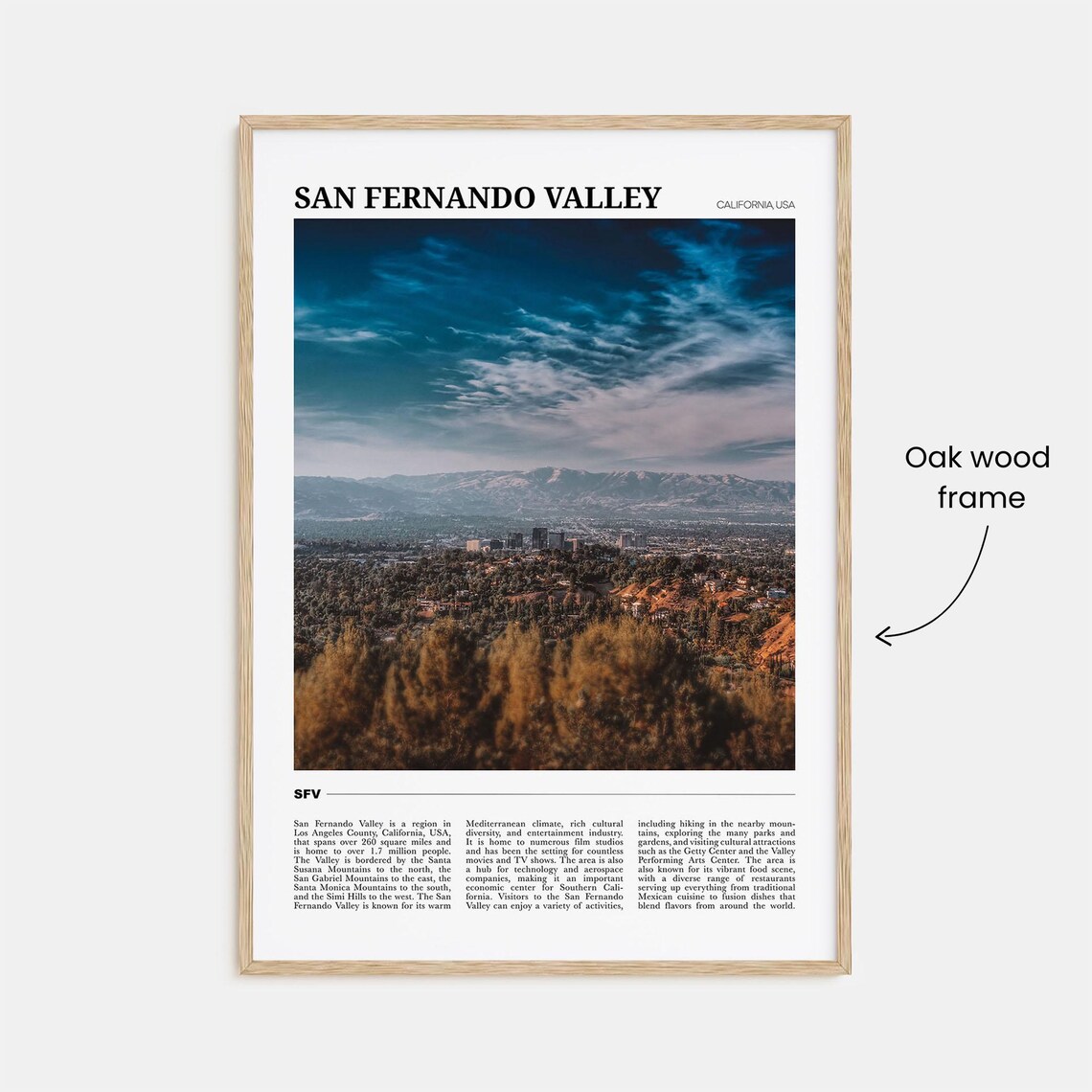 San Fernando Valley Travel Poster, Wall Art Print - Image 3