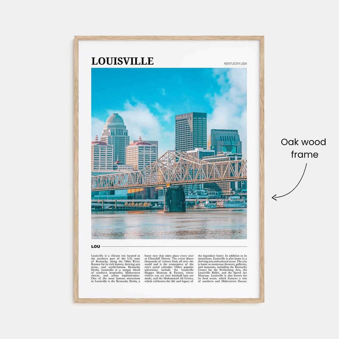 Louisville Travel Poster Louisville Wall Art Louisville Poster Print Louisville Photo Louisville Decor Kentucky Usa - Image 3