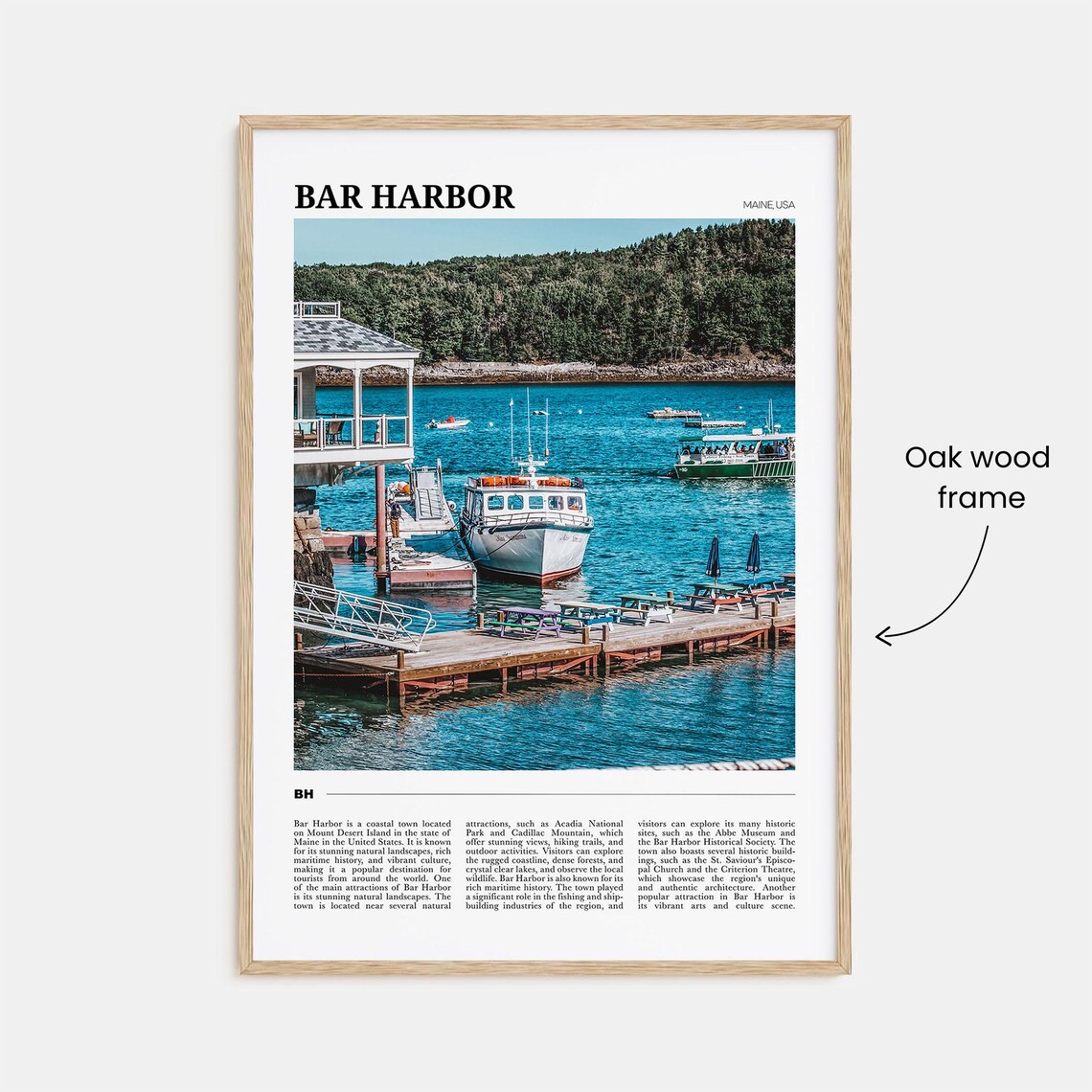 Bar Harbor Travel Poster, Maine USA Wall Art - Image 3