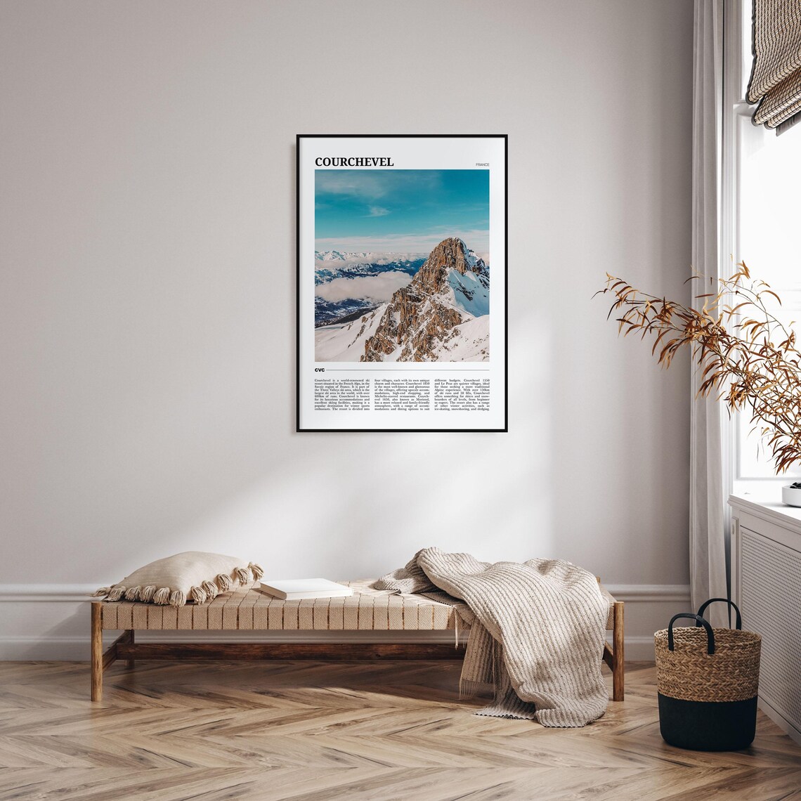 Courchevel Travel Poster, France Ski Wall Art - Image 4