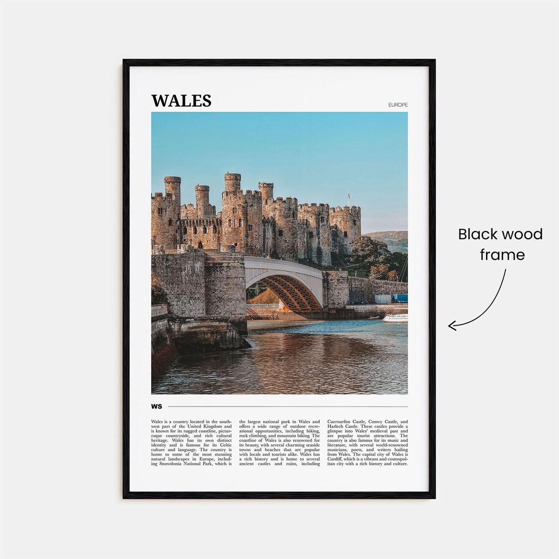 Wales Conwy Castle Medieval Fortress and Bridge Photography Poster - Image 2