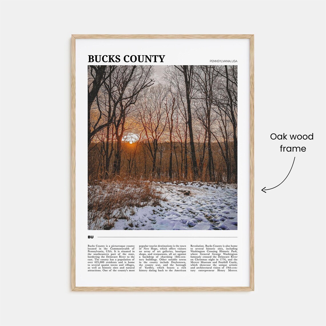 Bucks County Travel Poster, Pennsylvania Travel Print - Image 3