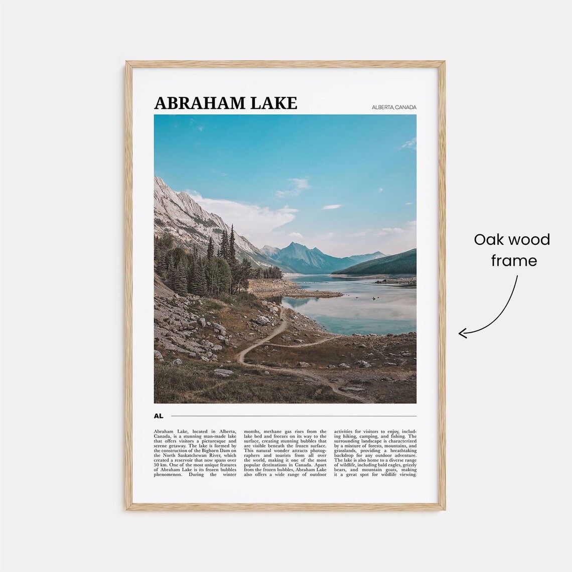 Abraham Lake Alberta Canada Mountain Lake Travel Photo Poster - Image 3