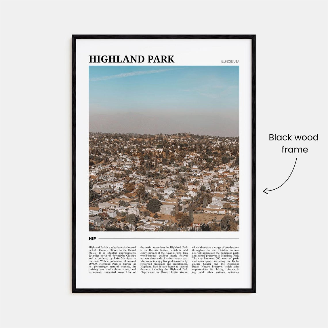 Highland Park Travel Poster Highland Park Wall Art Highland Park Poster Print Highland Park Photo Highland Park Decor Illinois Usa - Image 2