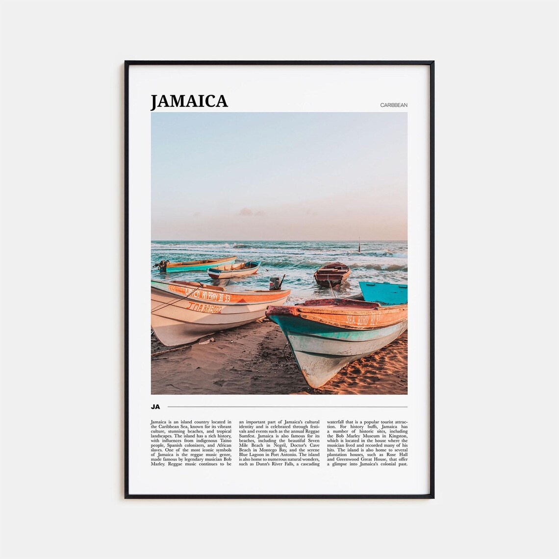 Jamaica Poster Print Caribbean Travel Poster