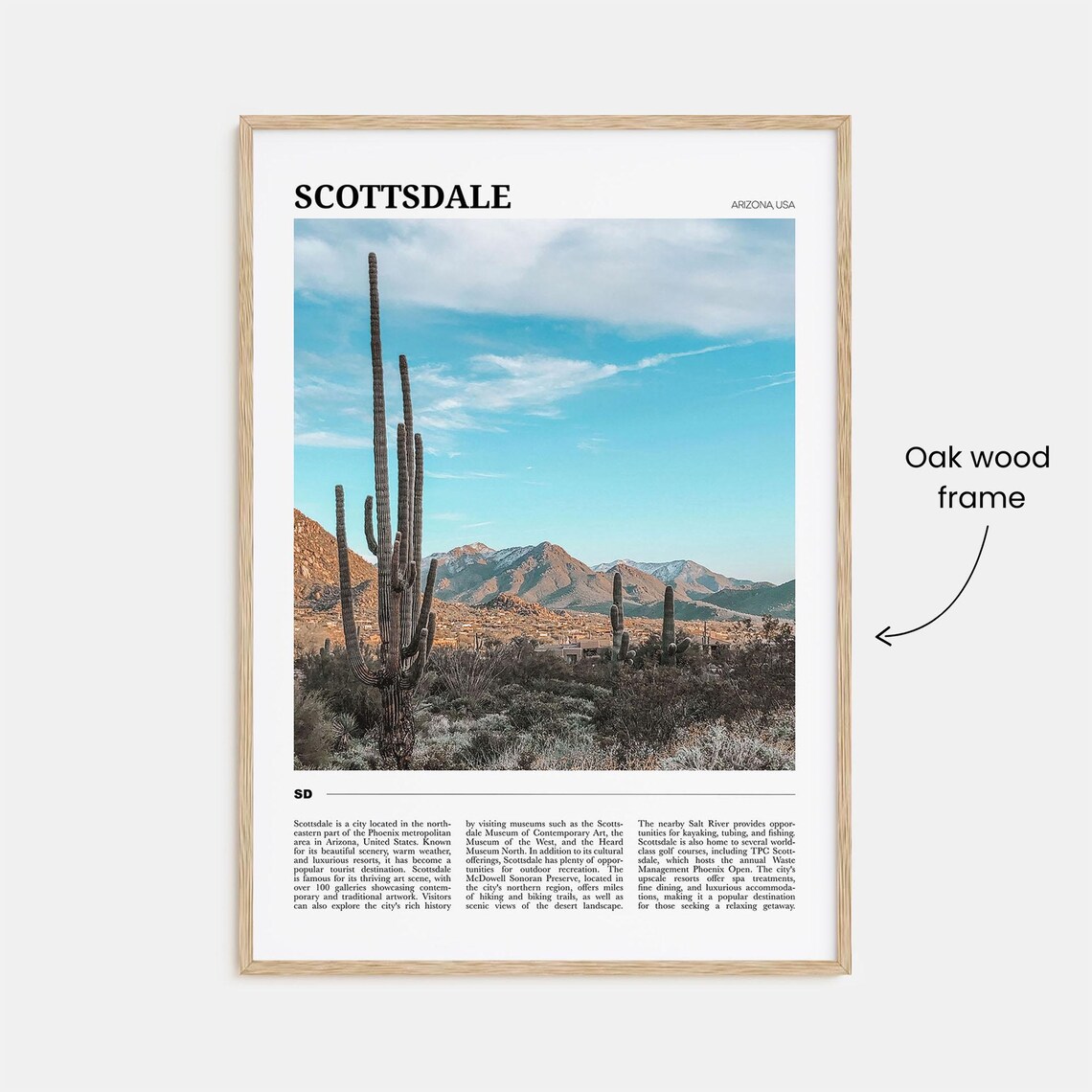 Scottsdale Travel Poster, Arizona Wall Art Print - Image 3
