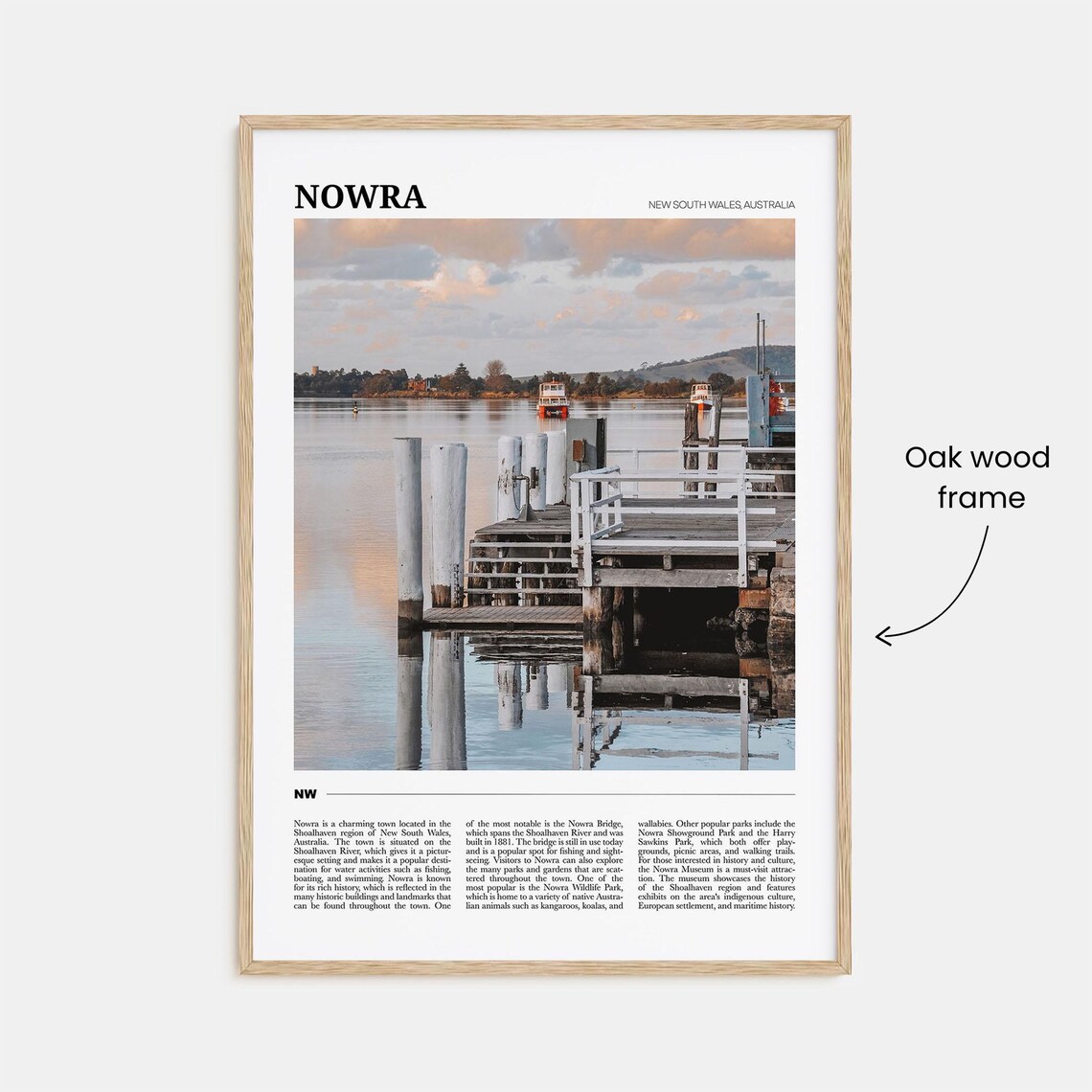 Nowra Australia River Dock Golden Sunset Travel Photo Poster - Image 3