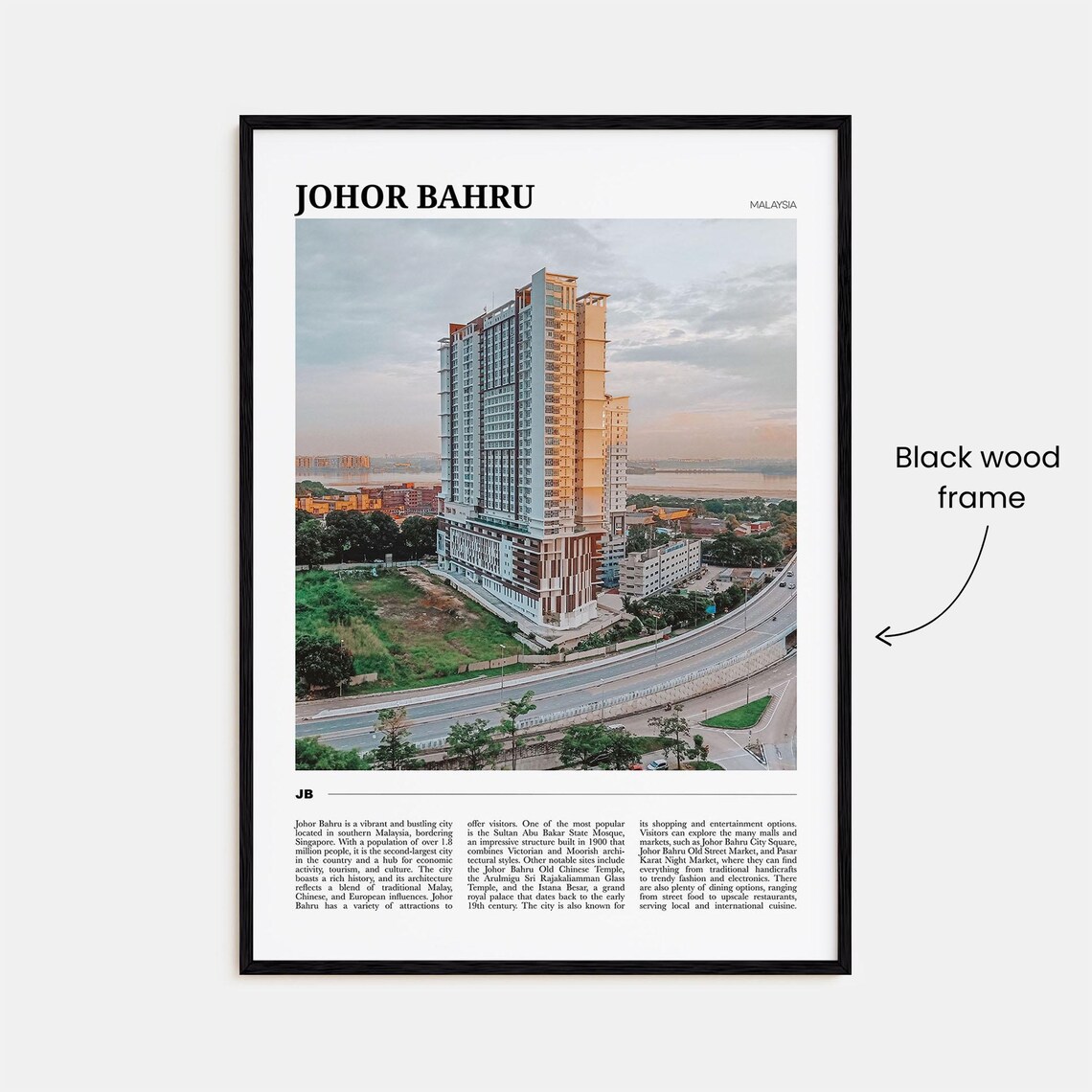 Johor Bahru Travel Poster Johor Bahru Wall Art Johor Bahru Poster Print Johor Bahru Photo Johor Bahru Decor Malaysia - Image 2