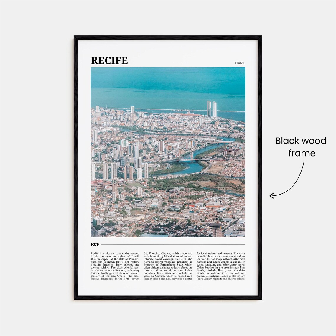 Recife Travel Poster, Brazil Wall Art Print - Image 2
