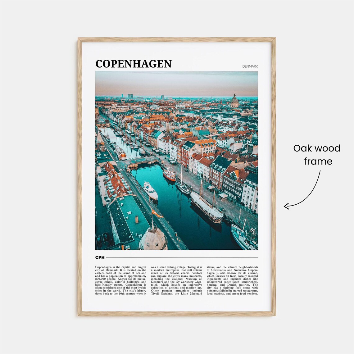 Copenhagen Travel Poster, Denmark City Wall Art - Image 3
