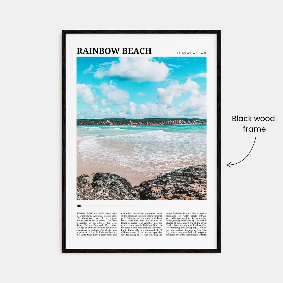Rainbow Beach Travel Poster, Australia Art Print - Image 2