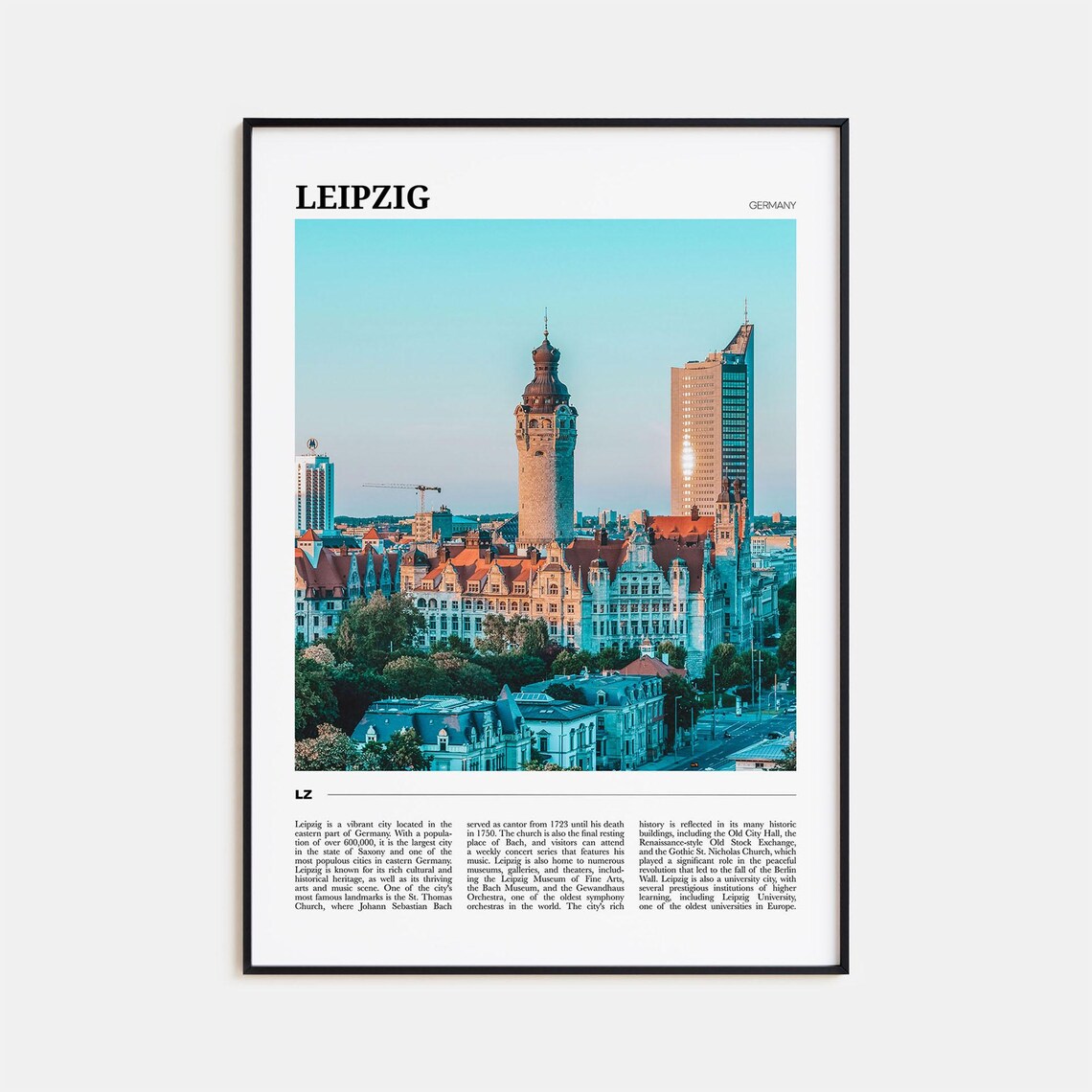 Leipzig Travel Poster, Germany Art Print
