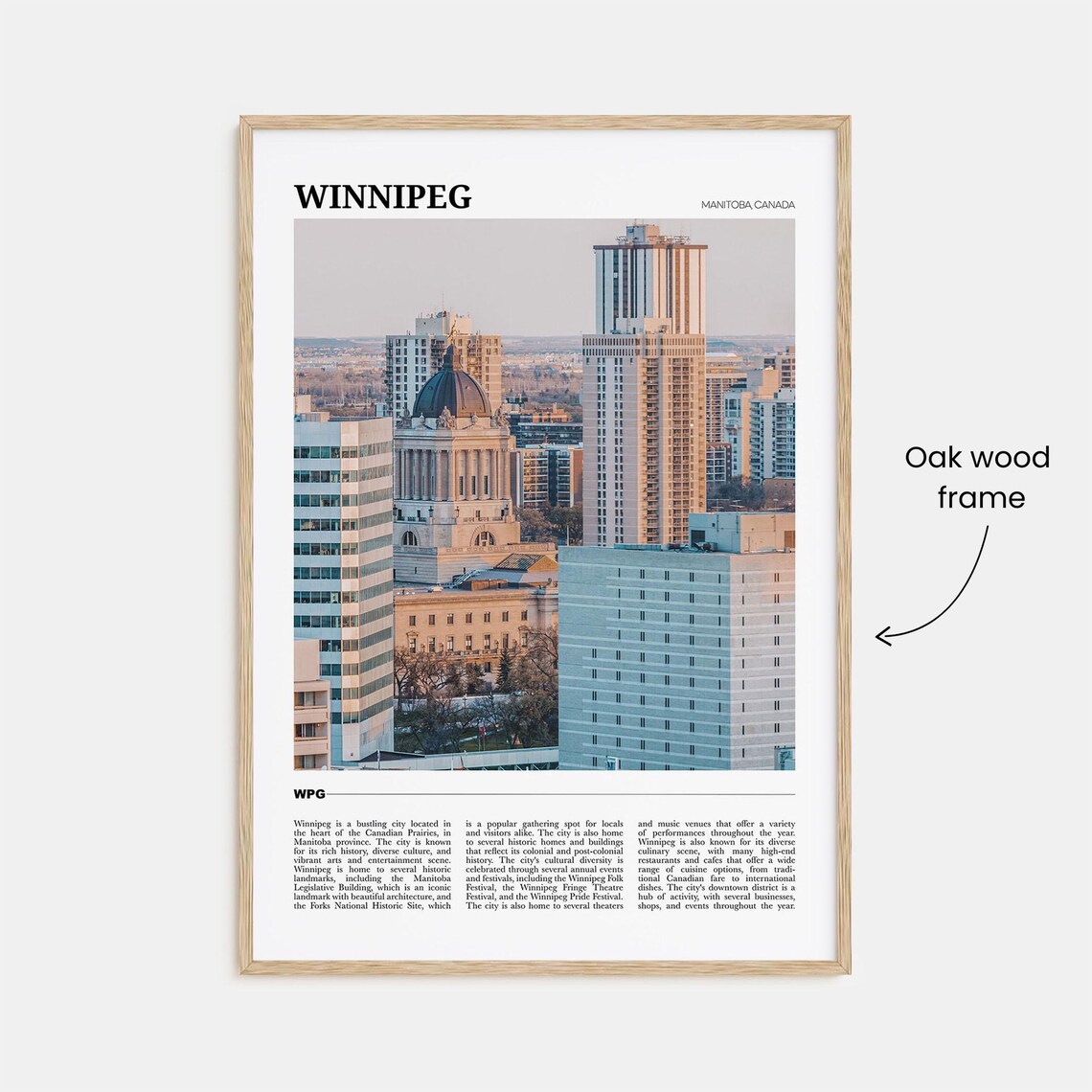 Winnipeg Manitoba Downtown Skyline Sunset Cityscape Photography Poster - Image 3