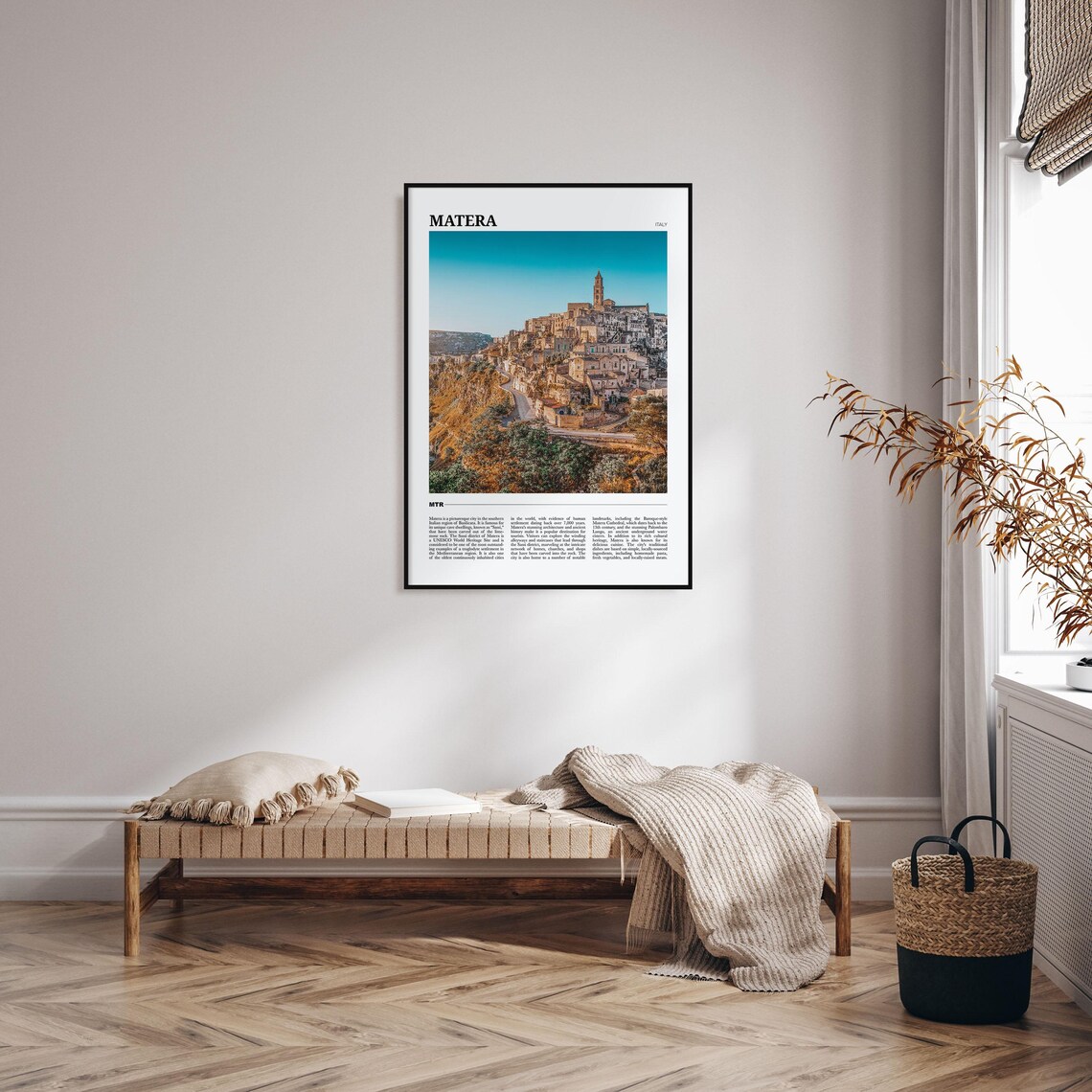 Matera Italy Ancient Sassi Cliff City Golden Hour Travel Poster - Image 4