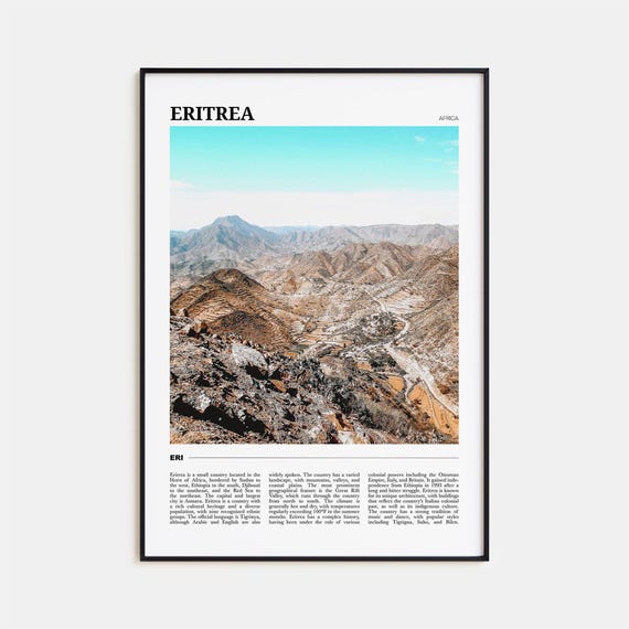 Eritrea Travel Poster Eritrea Wall Art Eritrea Poster Print Eritrea Photo Eritrea Decor Africa