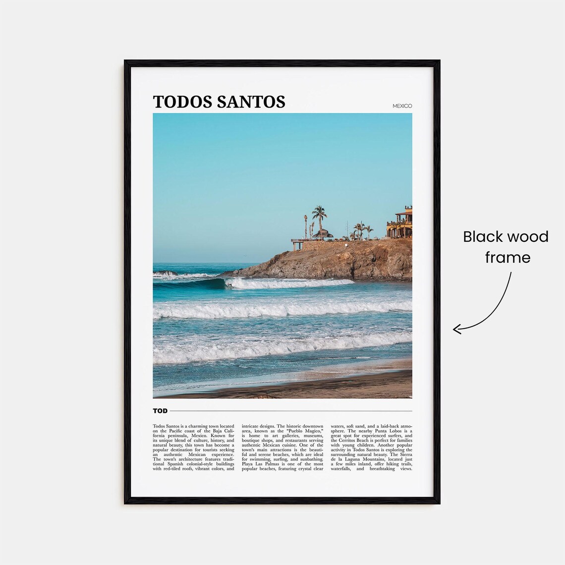 Todos Santos Travel Poster, Mexico Wall Art Print - Image 2