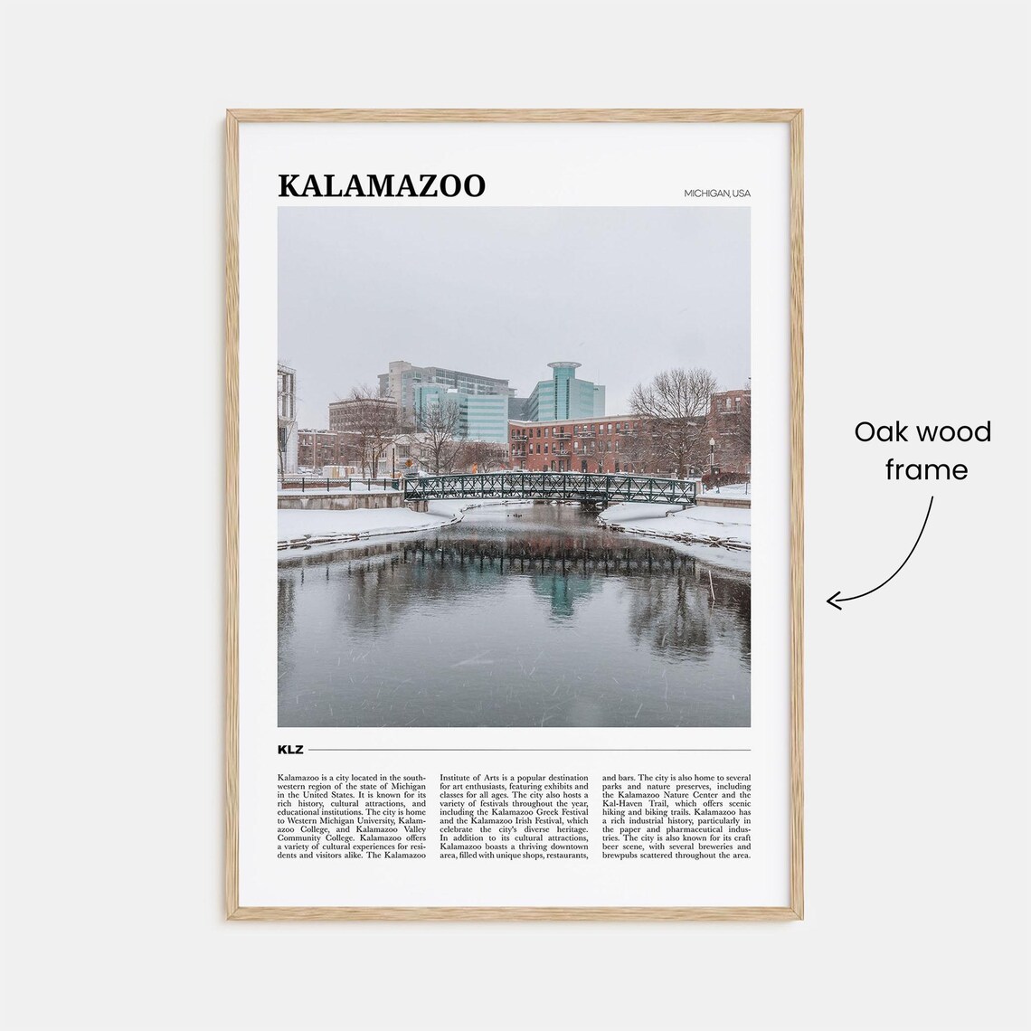 Kalamazoo Travel Poster, Michigan USA Art Print - Image 3