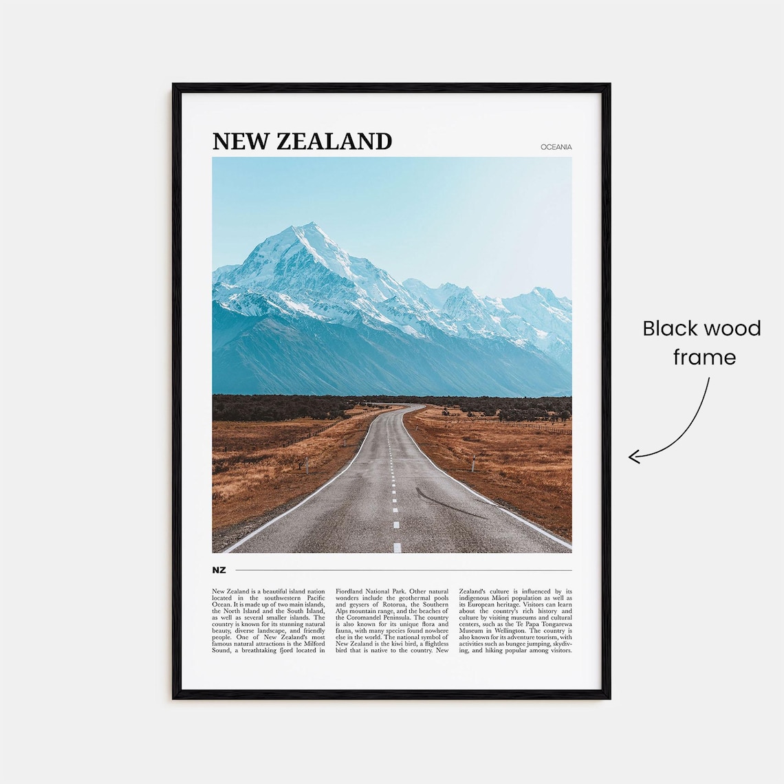 New Zealand Travel Poster, Oceania Wall Art - Image 2