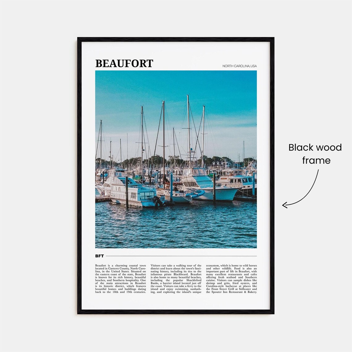 Beaufort Vintage Travel Poster, North Carolina Art Print - Image 2