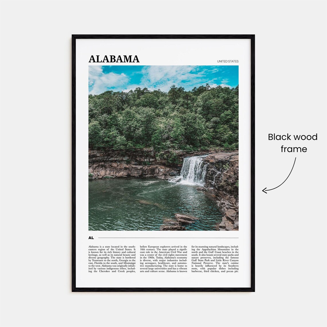 Alabama Travel Poster, USA Wall Art Print - Image 2