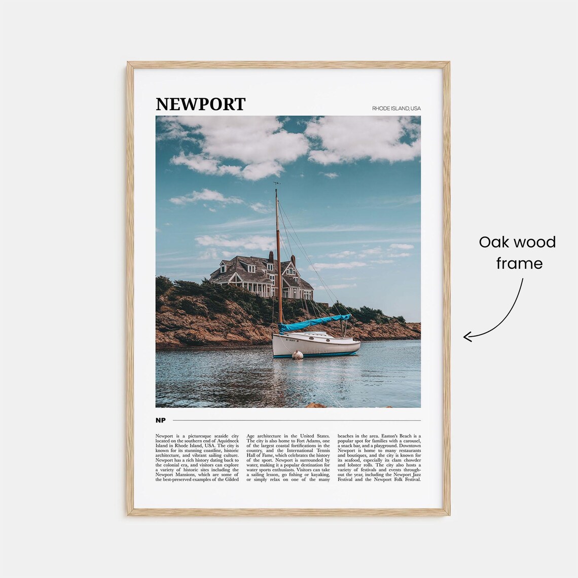 Newport Travel Poster, Rhode Island Travel Poster - Image 3