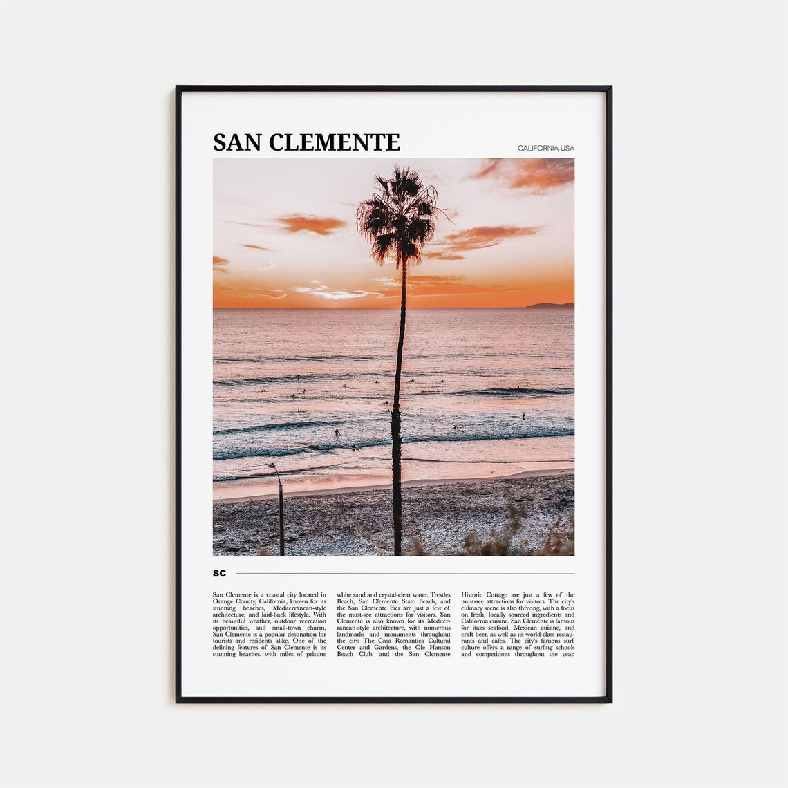 San Clemente Photo Travel Poster
