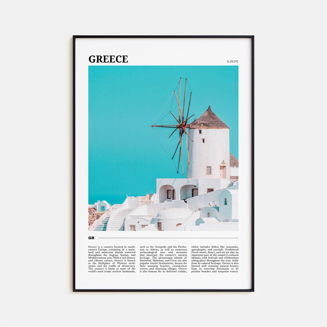 Greece Travel Poster, European Travel Poster Print