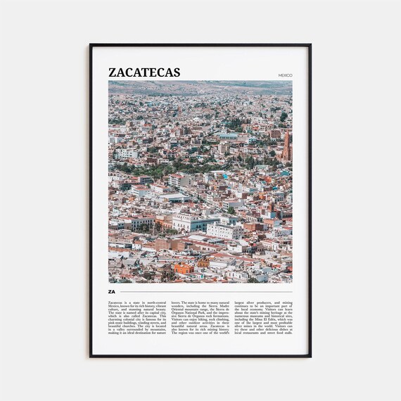 Zacatecas Travel Poster, Mexico Art Print